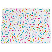 虹色カラフルまきパターン ラージペーパーバッグ