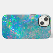 虹色カラフルオパール |抽象芸術電話ケース iPhoneケース (裏面横)
