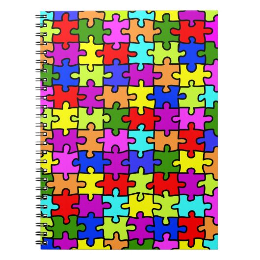 虹色カラフルジグソーパズル ノートブック (正面)
