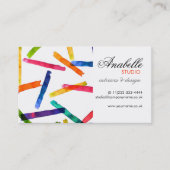 虹色カラフル内装ストライプ設計 名刺 (正面)