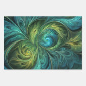 虹色カラフル旋回パターンの包装紙 ラッピングペーパーシート (正面2)