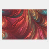 虹色カラフル旋回パターン ラッピングペーパーシート (正面)