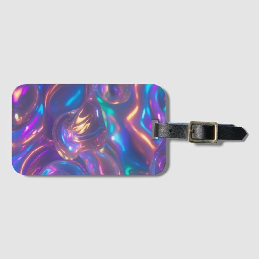 虹色カラフル色 ラゲッジタグ (正面横)