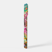 虹色カラフル野草鳥蝶 iPhone 15ケース (右側面)