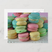虹色カラフル鮮マカロンのマカロンはがき ポストカード (正面/裏面)
