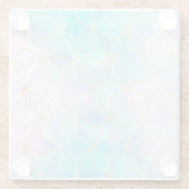 虹色ガラス幾何学模様 ガラスコースター (裏面)