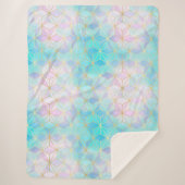 虹色ガラス幾何学模様 シェルパブランケット (正面)