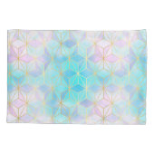 虹色ガラス幾何学模様 枕カバー (裏面)