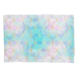 虹色ガラス幾何学模様 枕カバー