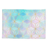 虹色ガラス幾何学模様 枕カバー (裏面)