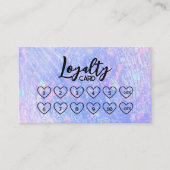 虹色ガーリー可愛いモダンロイヤリティカード ロイヤリティカード (正面)