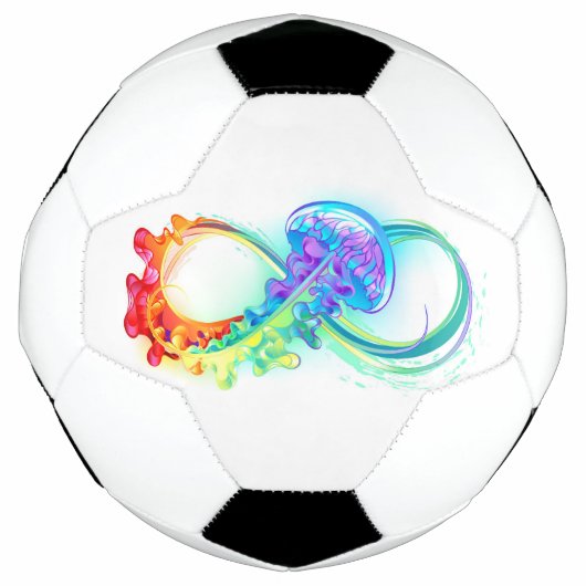 虹色クラゲのインフィニティ サッカーボール (正面)