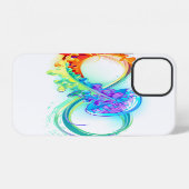 虹色クラゲのインフィニティ iPhoneケース (裏面横)