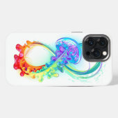 虹色クラゲのインフィニティ iPhoneケース (裏面横)