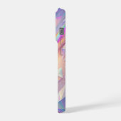 虹色クリスタル幾何学ファセット iPhoneケース (左側面)