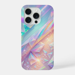虹色クリスタル幾何学ファセット iPhone 15 PROケース