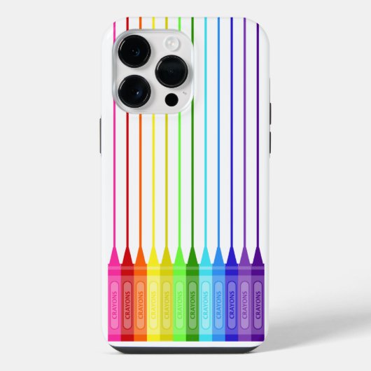 虹色クレヨンで世界を彩ろう iPhoneケース (裏面)