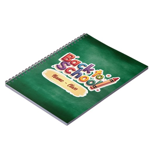 虹色クレヨン新学期デザイン ノートブック (左側)