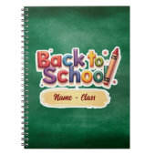 虹色クレヨン新学期デザイン ノートブック (正面)