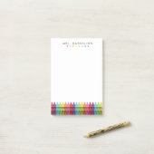 虹色クレヨン | 幼稚園の先生 ポストイット (デスク上)