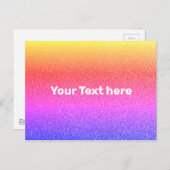 虹色グラデーション オンブレ テクスチャー 繊維 ポストカード (正面/裏面)