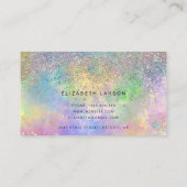 虹色グリッターオパール背景 名刺 (裏面)