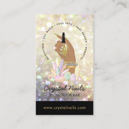 虹色グリッターネイリストサロン結晶 名刺