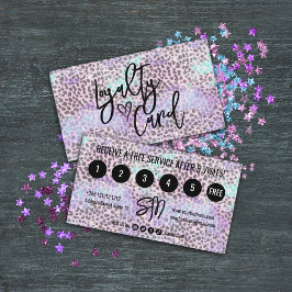 虹色グリッターモダンガーリー ロイヤリティカード