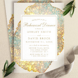 虹色グリッターリハーサルディナー 招待状