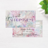 虹色グリッター水彩アポイントメントカード (デスク)