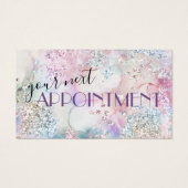 虹色グリッター水彩アポイントメントカード (正面)
