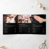 虹色グリッター3折パンフレット 三つ折りカード (内部)