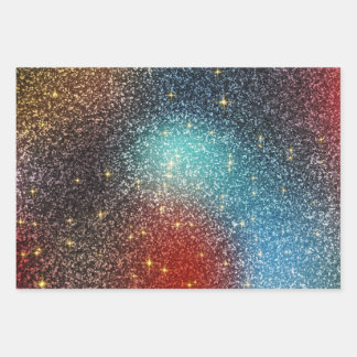 虹色グリッター ラッピングペーパーシート