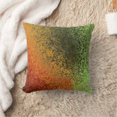 虹色グリーンとオレンジ装飾用クッション クッション (ブランケット)