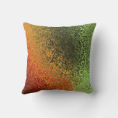 虹色グリーンとオレンジ装飾用クッション クッション (裏面)