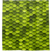 虹色グリーングリッターマーメイドフィッはかりで測ク シャワーカーテン (正面)