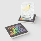 虹色ゲイ プライド LGBTQ レインボー ストーンコースター (横)