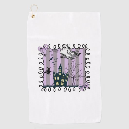 虹色コケットハロウィーン ゴルフタオル (正面)