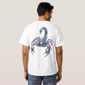 虹色サイバースコーピオン メカニカルアート Tシャツ (裏面フル)