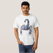 虹色サイバースコーピオン メカニカルアート Tシャツ (正面フル)
