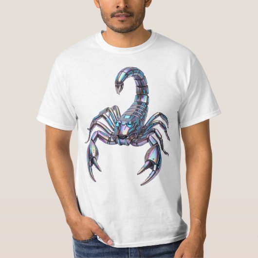 虹色サイバースコーピオン メカニカルアート Tシャツ (正面)