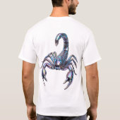 虹色サイバースコーピオン メカニカルアート Tシャツ (裏面)