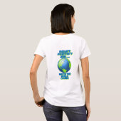 虹色サイバーバタフライおよび放射陽性 Tシャツ (裏面フル)
