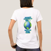虹色サイバーバタフライおよび放射陽性 Tシャツ (裏面)