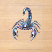 虹色サイバー・スコーピオン メカニカルアート アクリル招待状 (正面)