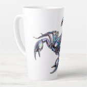 虹色サイバー・スコーピオン・メカニカルアート カフェラテマグ (左アングル)