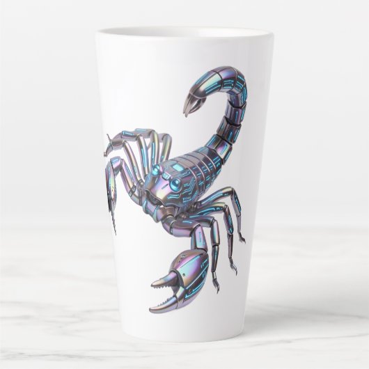 虹色サイバー・スコーピオン・メカニカルアート カフェラテマグ (正面)