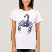 虹色サイバー・スコーピオン メカニカルアート Tシャツ (正面)