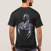 虹色サイバー・スコーピオン・メカニカルアート Tシャツ (裏面)