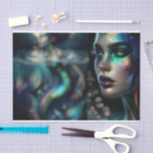 虹色サイレンマーメイドデクページ紙 薄葉紙 (クラフト)